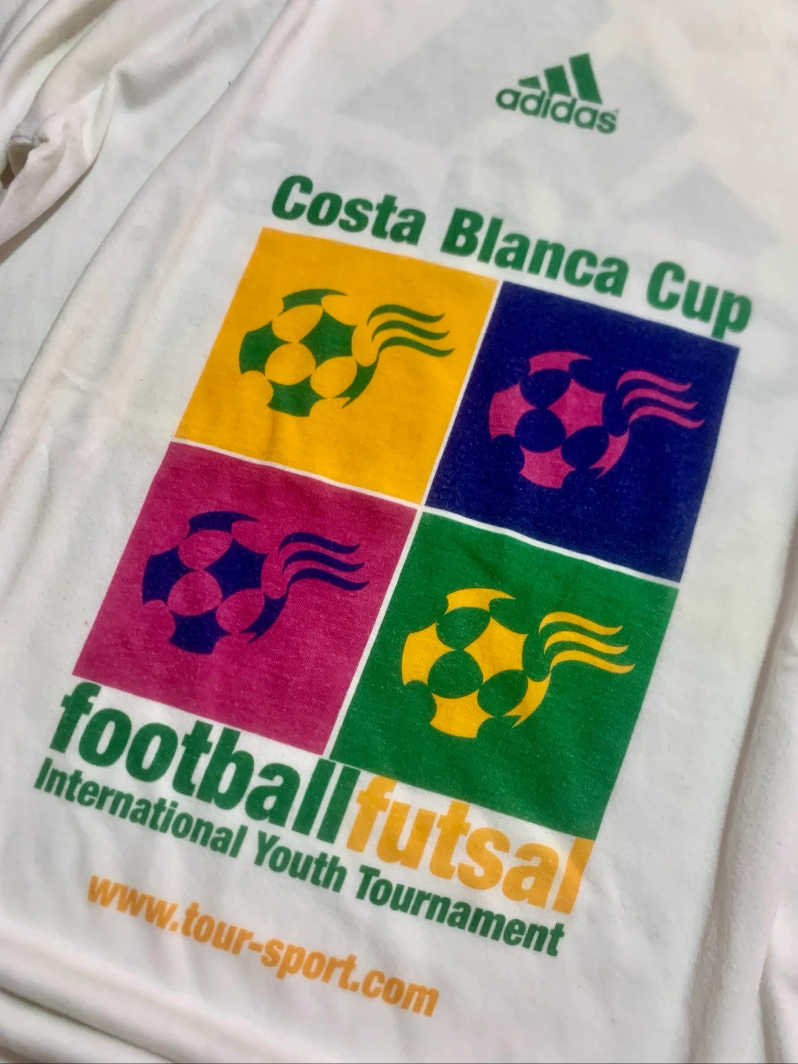Adidas Original White Vintage Printed T-Shirt Size S – photo 2